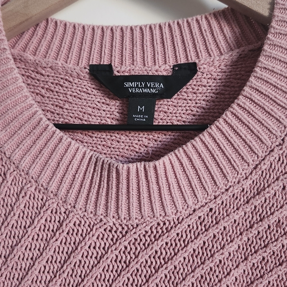 Simply Vera Dusty Pink Knit Sweater - Picture 3 of 10